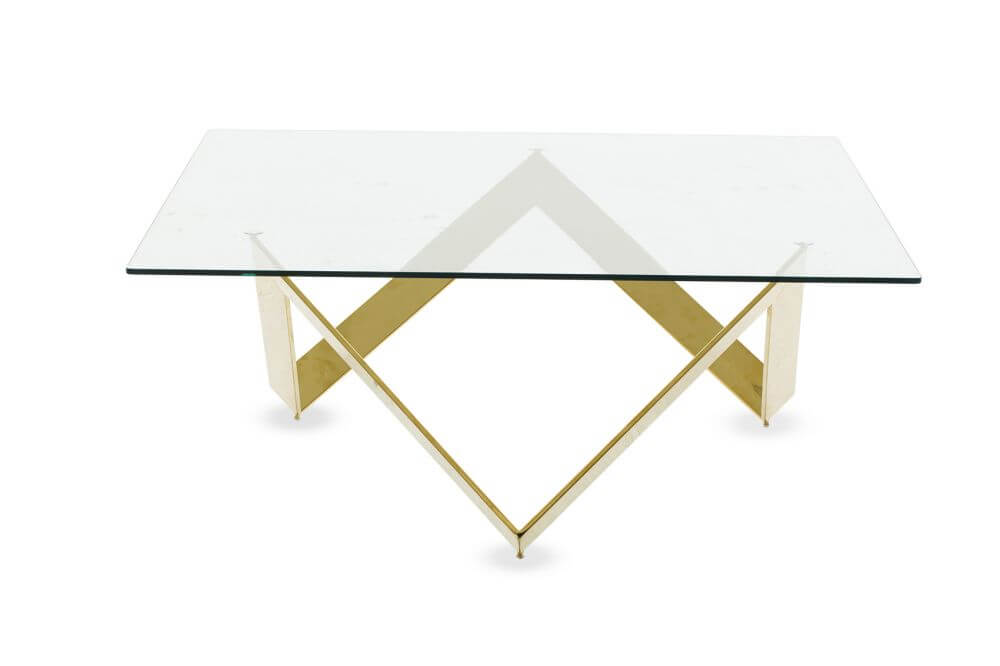 Zig Zag Gold Coffee Table - Image 2