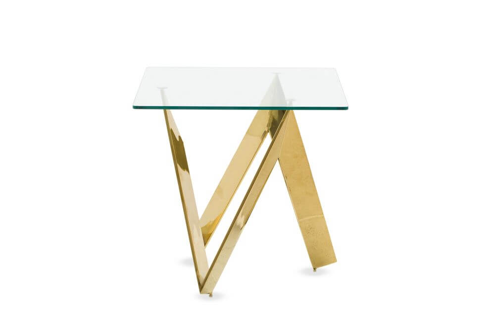 Zig Zag Gold Side Table - Image 2