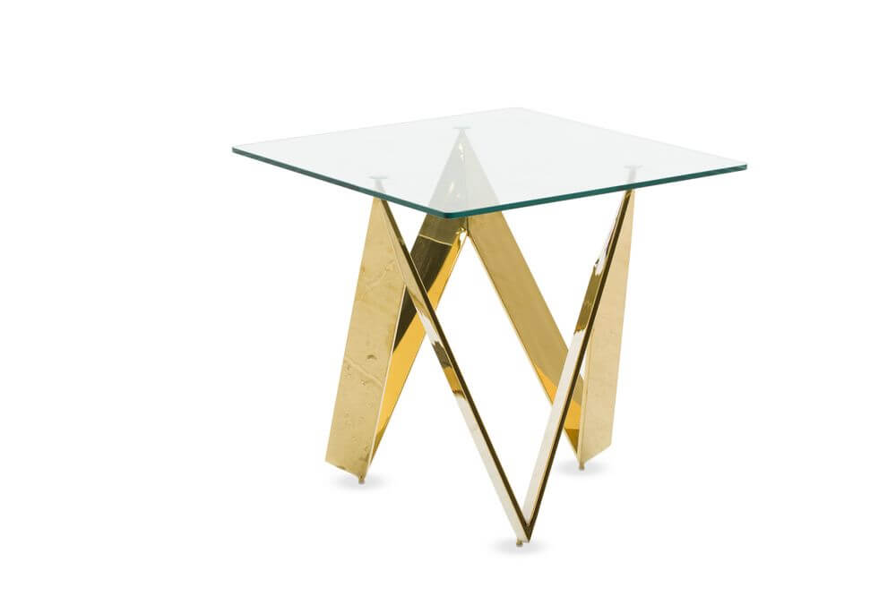 Zig Zag Gold Side Table