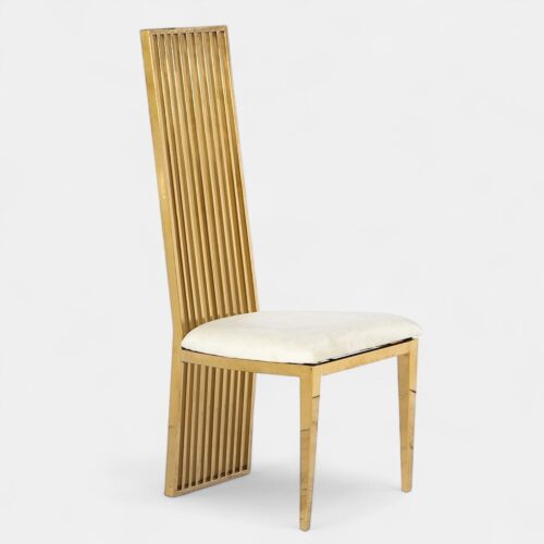 Legacy Gold Dining Chair White