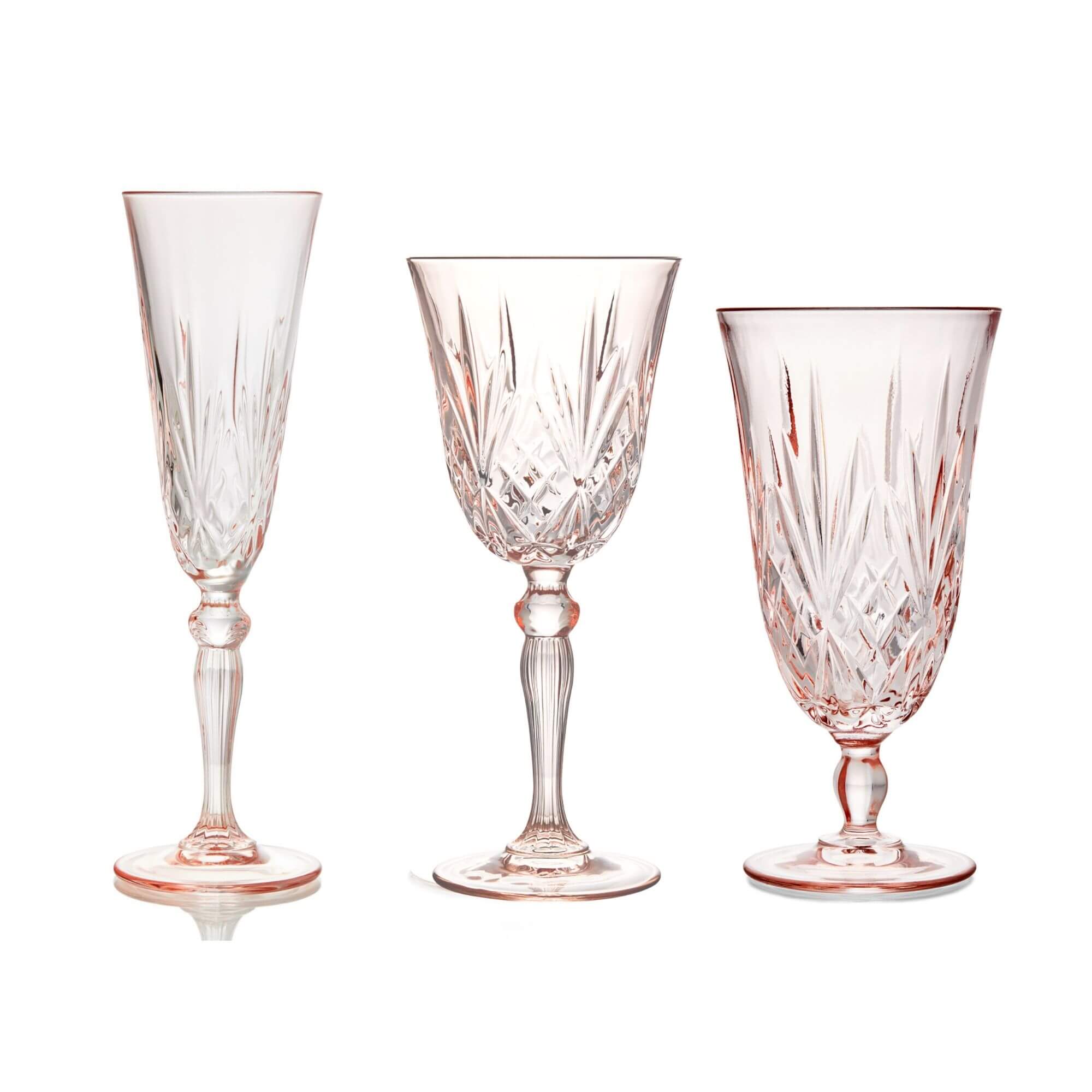 Murano Blush Glassware Collection