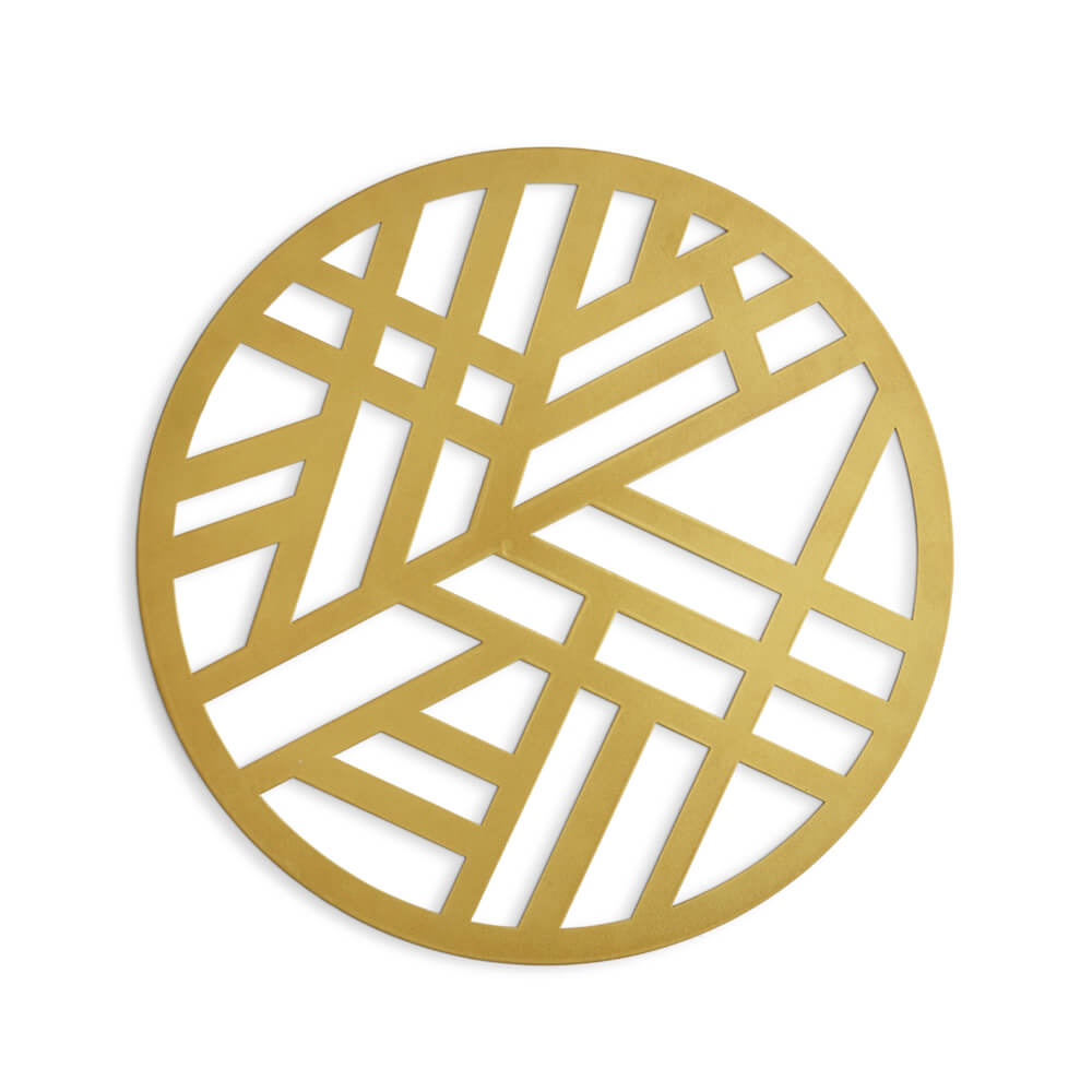 Geometric Gold Charger | Glam Party Rentals