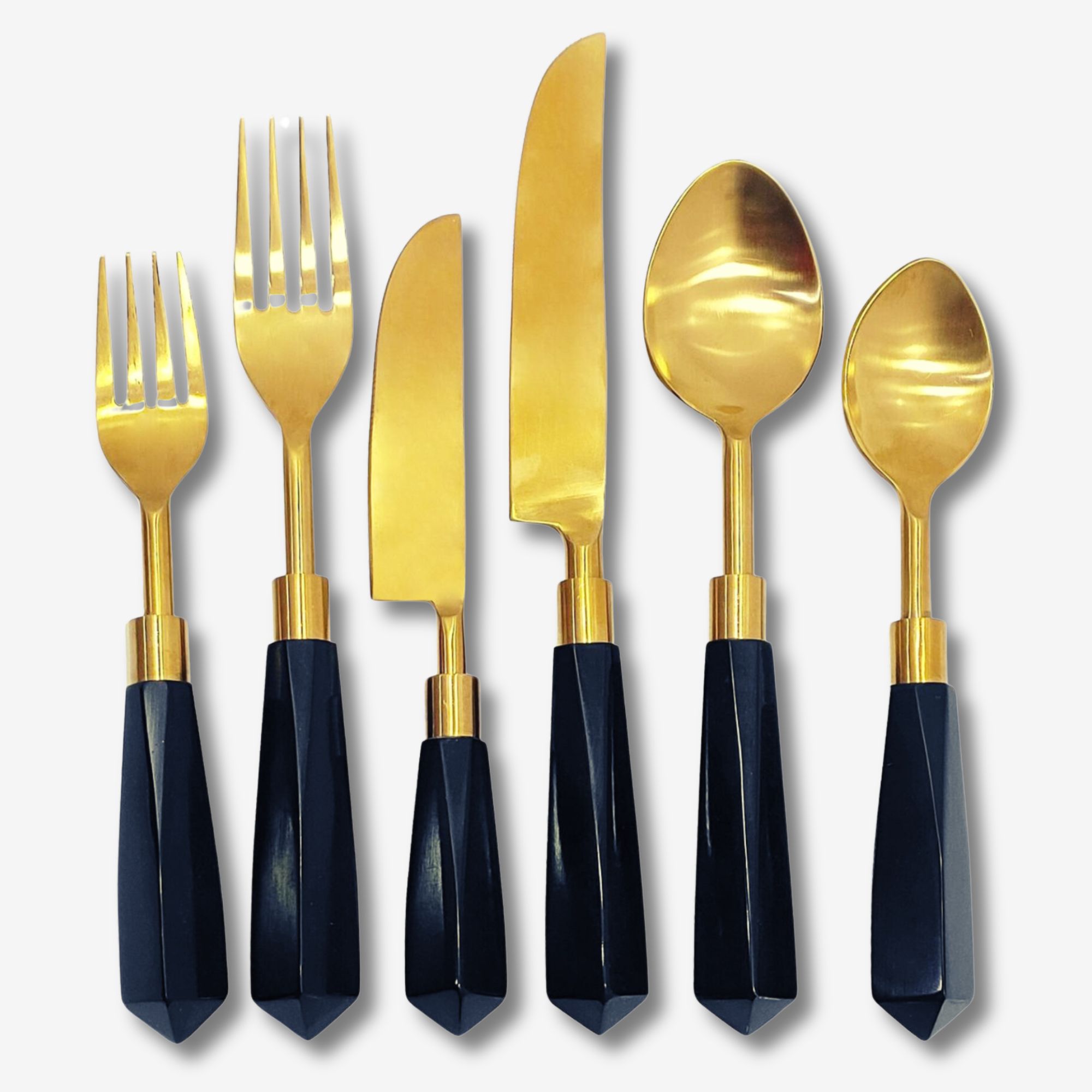 Chloe Gold Black Flatware Collection