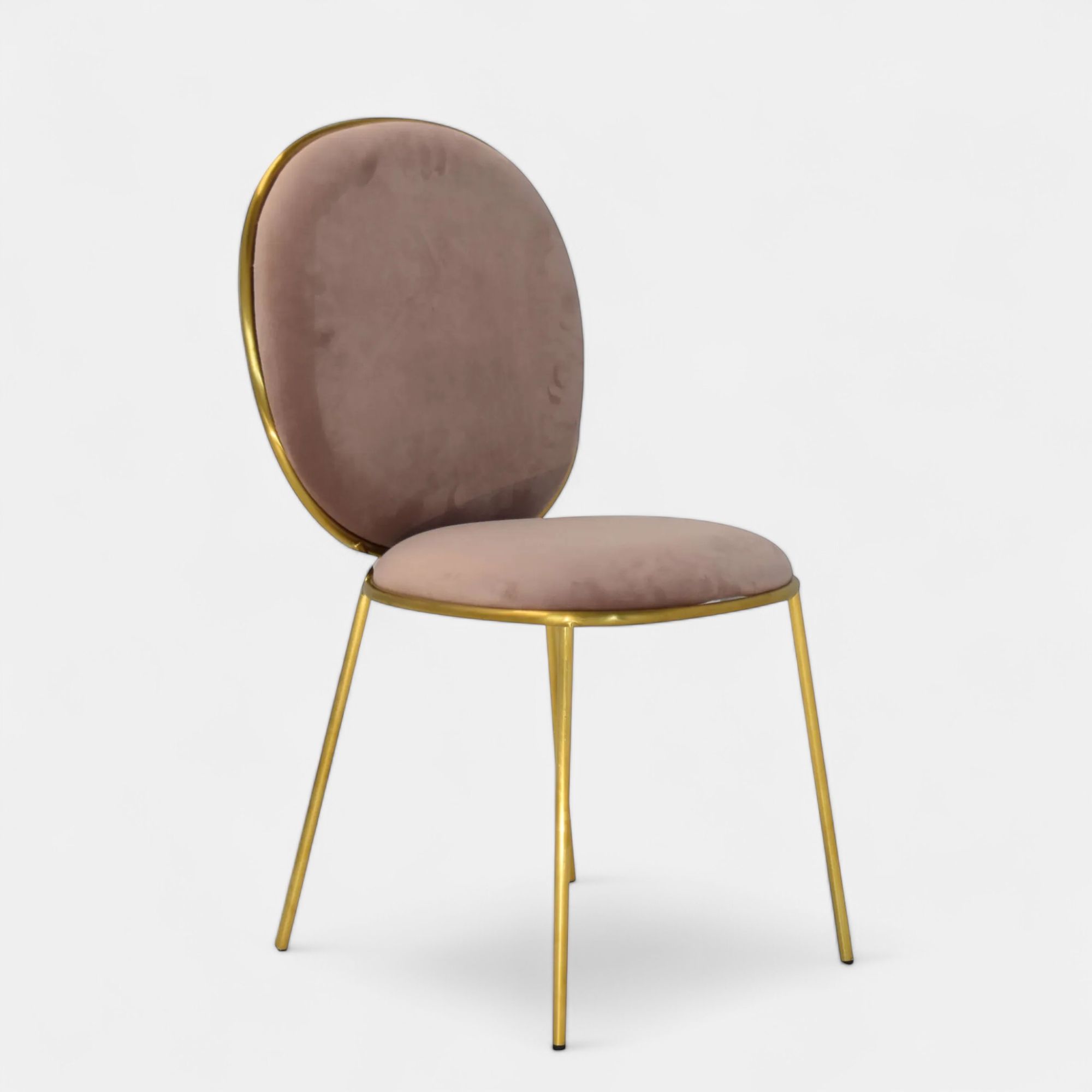 London Chic Gold Dining Chair - Dusty Rose