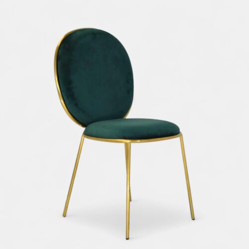 London Gold Dining Chair Green