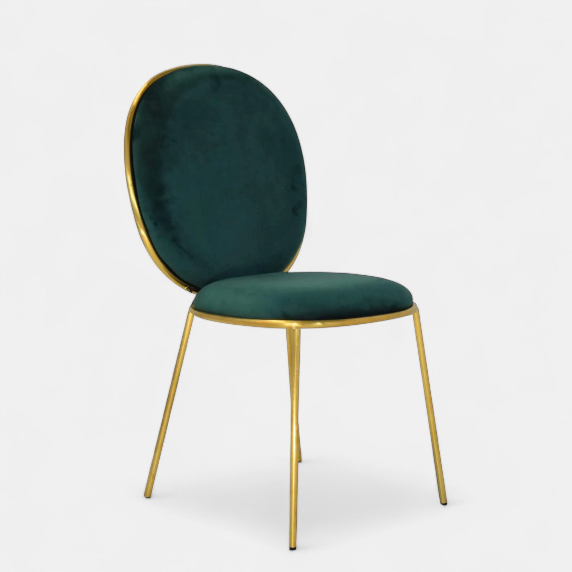 London Gold Dining Chair - Green