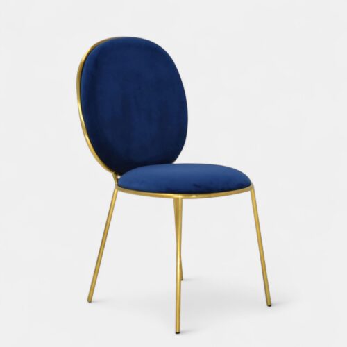 London Gold Dining Chair Royal Blue