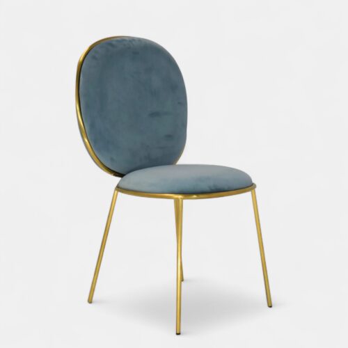 London Gold Dining Chair Sea Blue