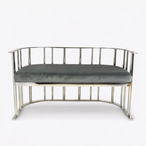 Baxter Silver Loveseat Gray 1