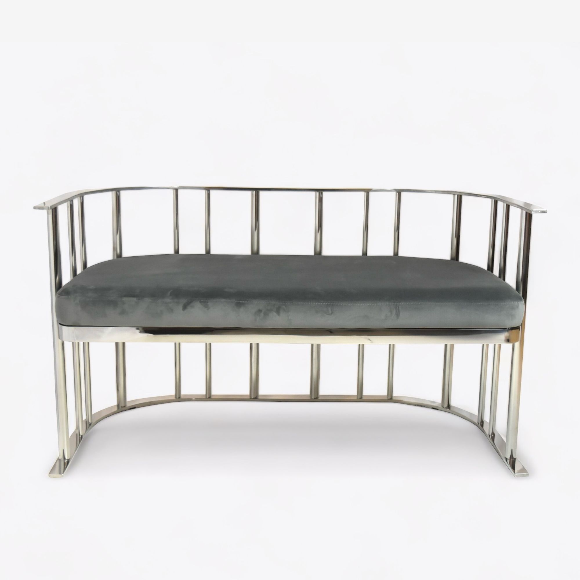 Baxter Silver Loveseat Gray 1