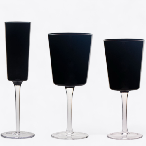 Beirut Black Glassware Collection