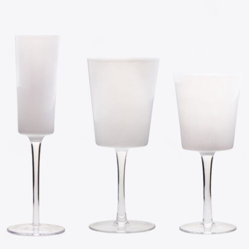 Beirut White Glassware Collection