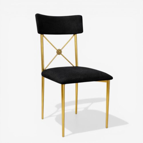 Diana Gold DIning Chair Black
