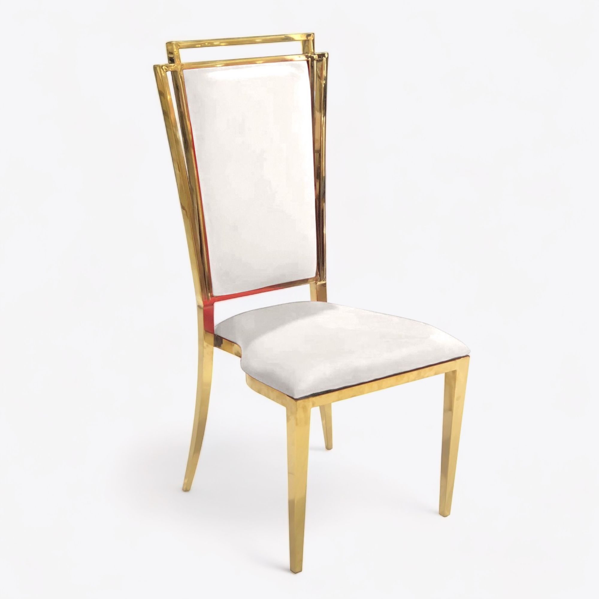 Dolce Gold Dining Chair White