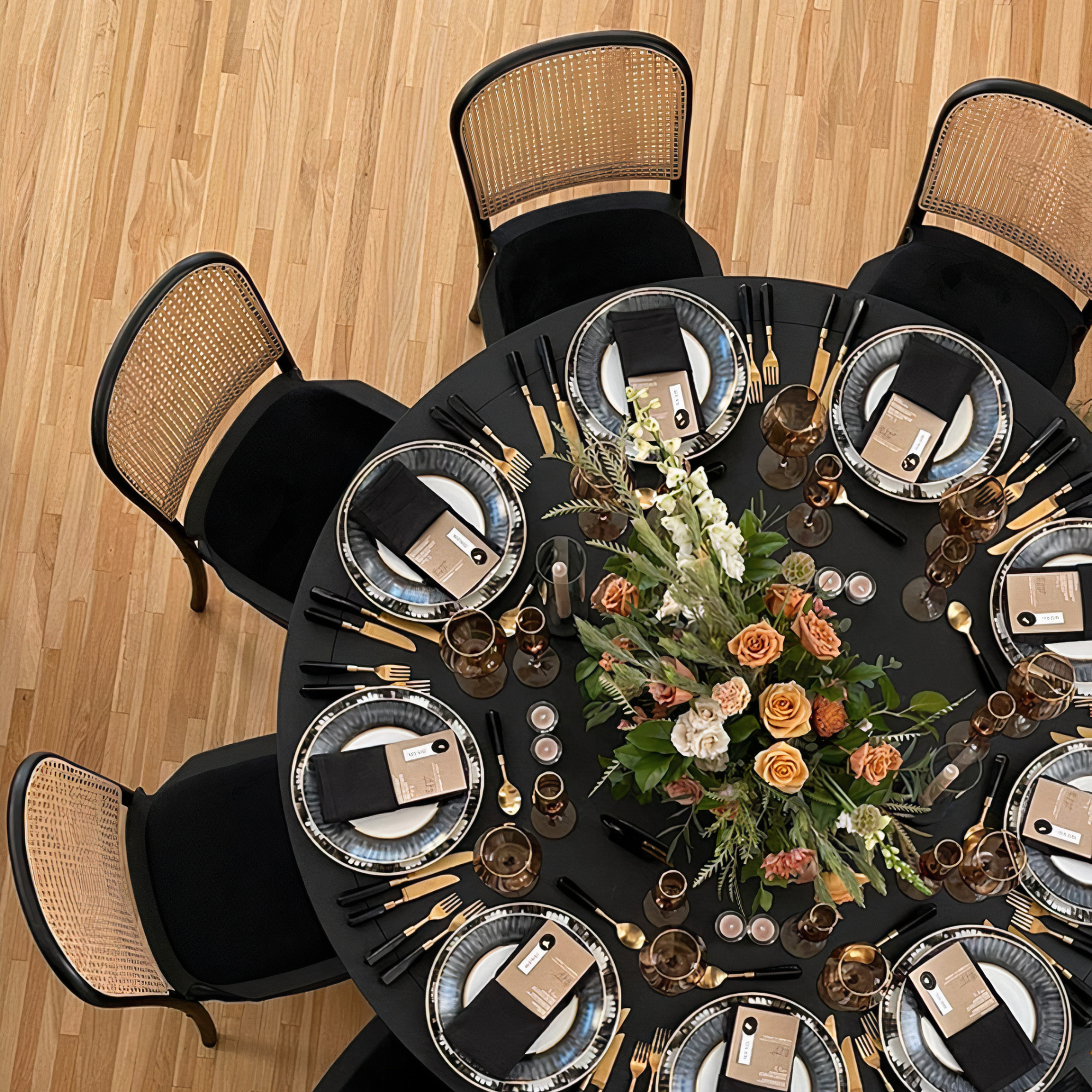 Bali Black Round Dining Table - Image 2