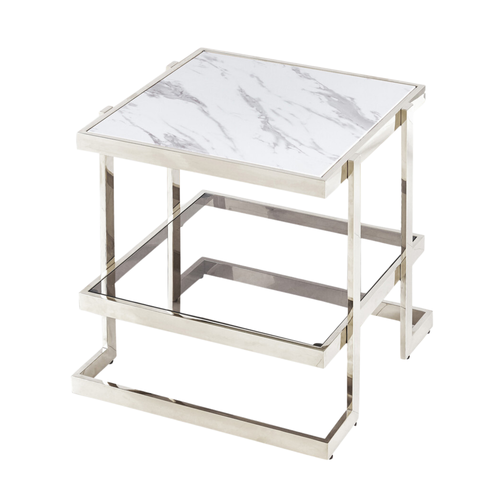 Domenica Silver Side Table