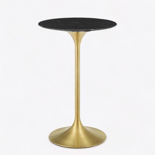 Camila Gold Black Marble Highboy Table