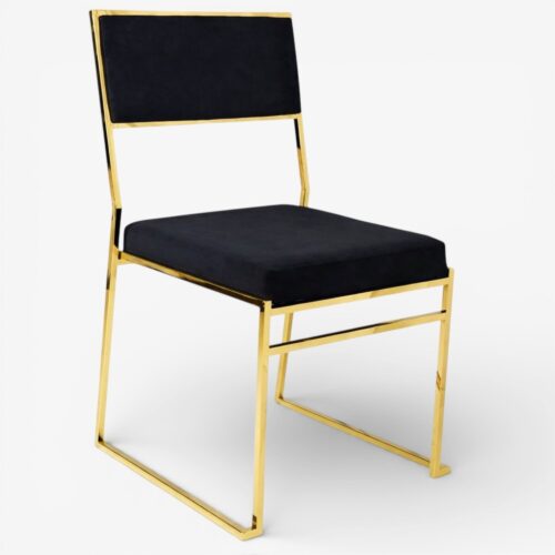 Contempo Gold DIning Chair Black 1