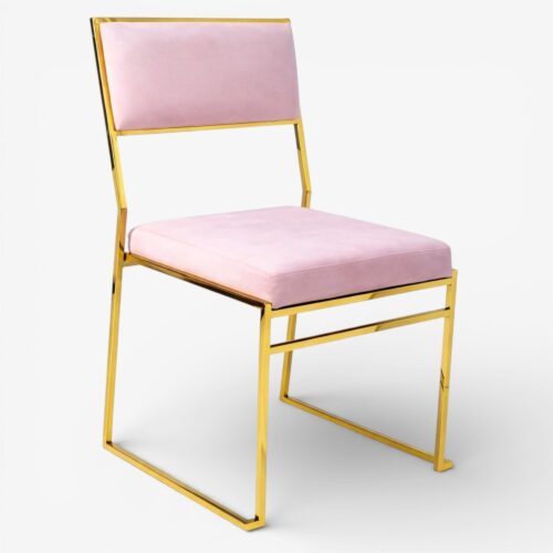 Contempo Gold Dining Chair Blush