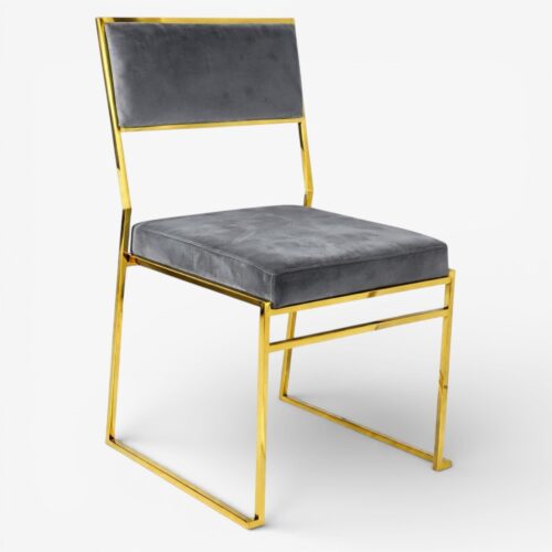 Contempo Gold Dining Chair Gray 1