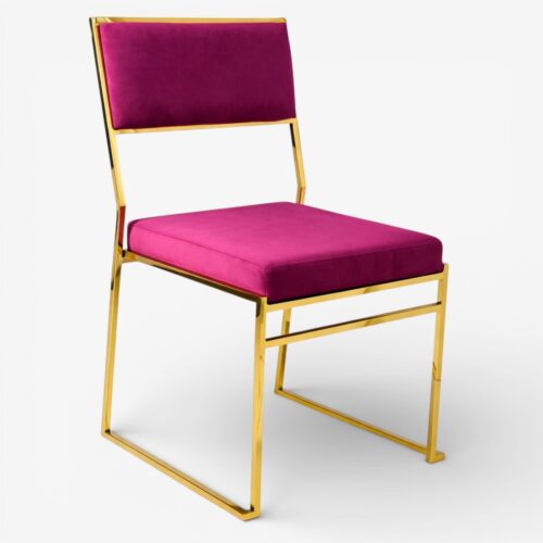 Contempo Gold Dining Chair Plum