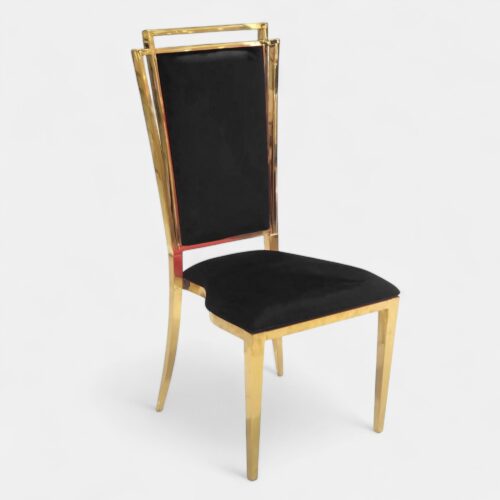 Dolce Gold Dining Chair Black 1