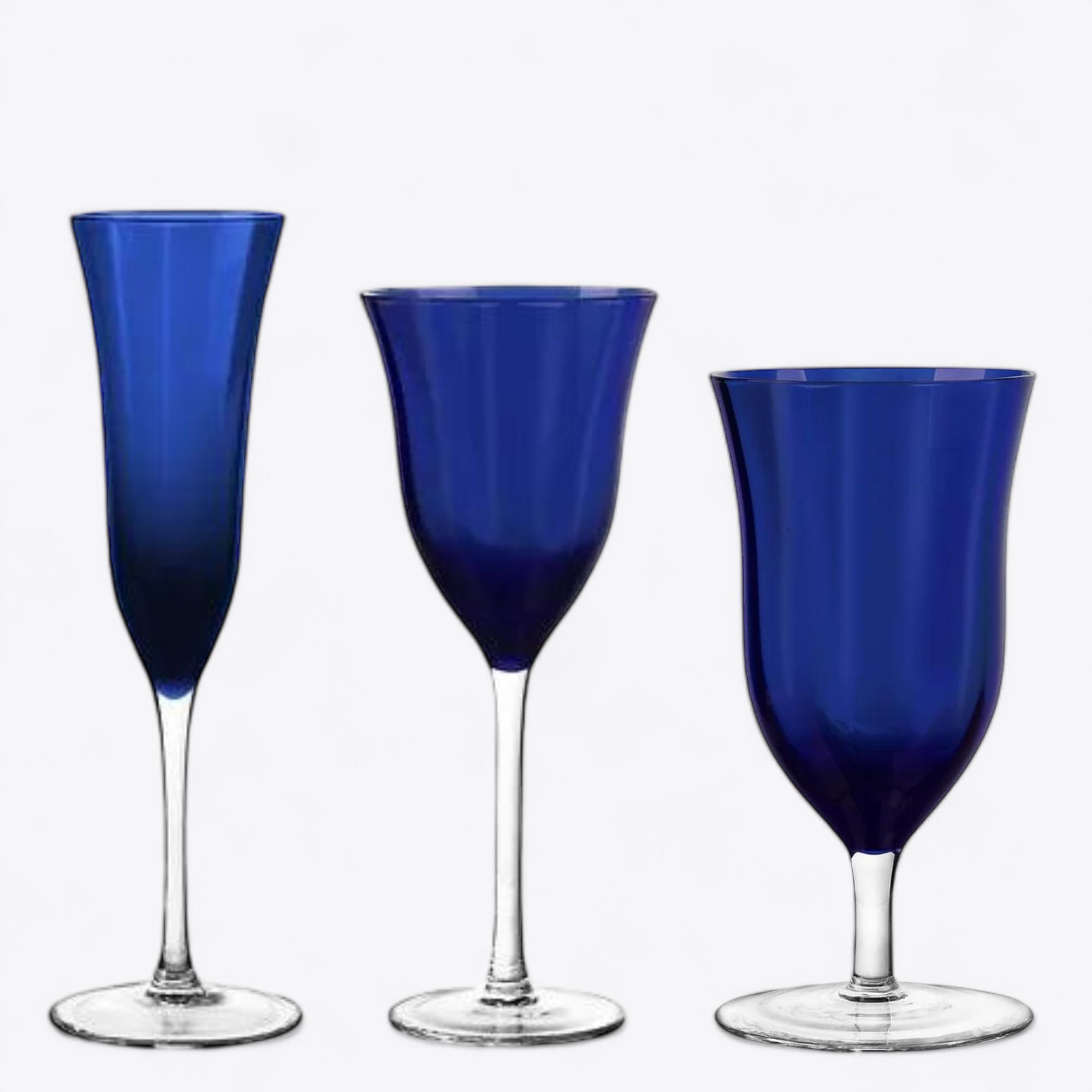 Elan Cobal Blue Glassware Collection