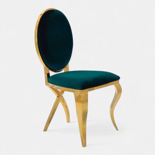 Annabele Gold Dining Chair Green