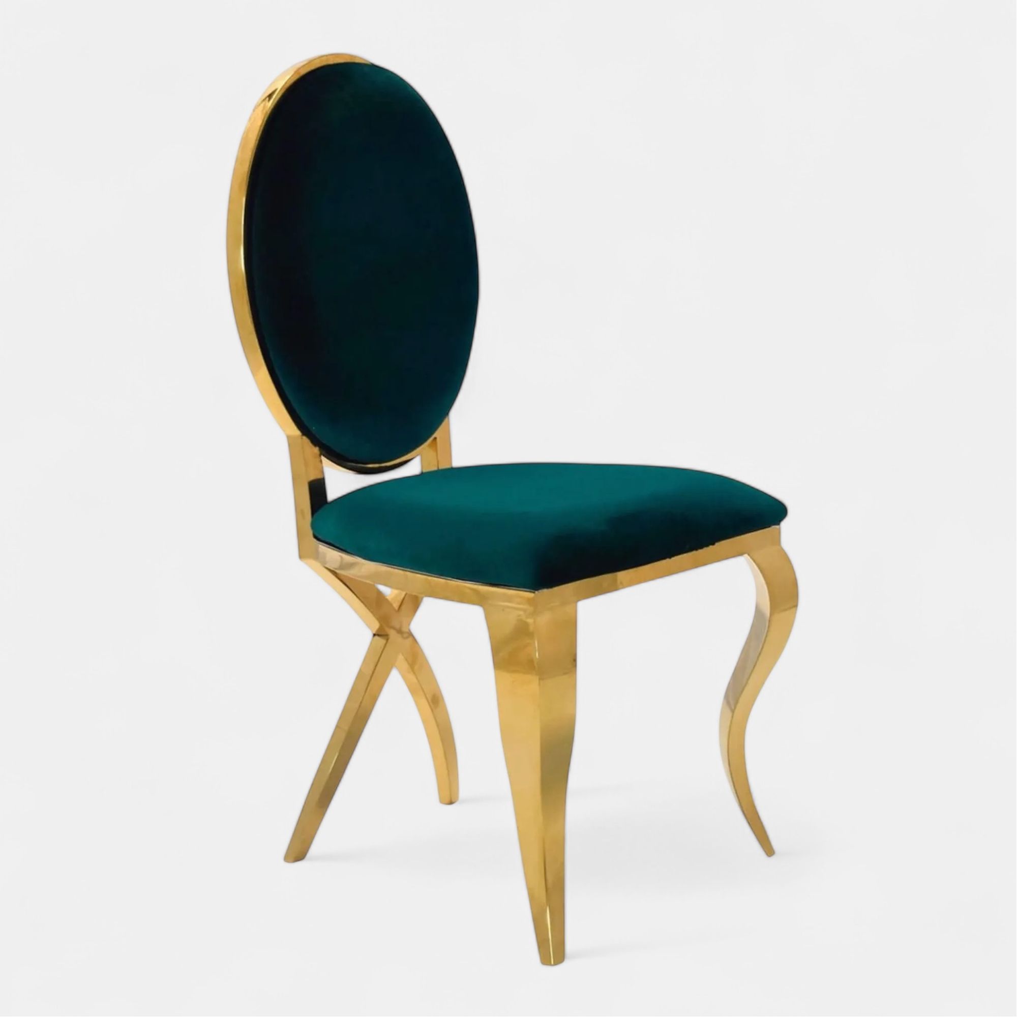 Annabelle Gold Dining Chair - Green