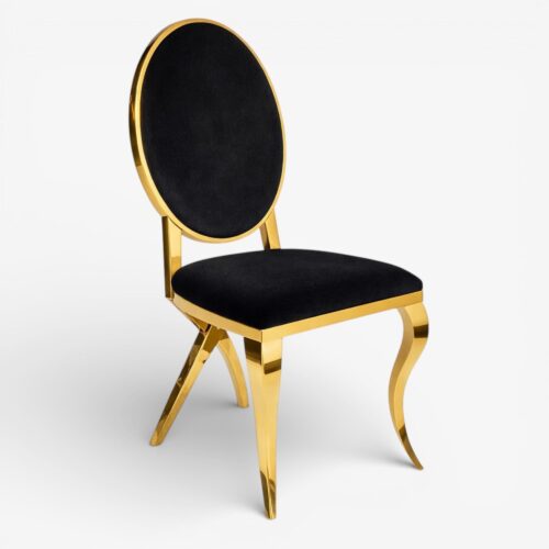 Annabelle Gold Dining Chair Black