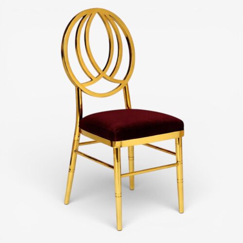 Bellini Gold Dining Chair Red WIne