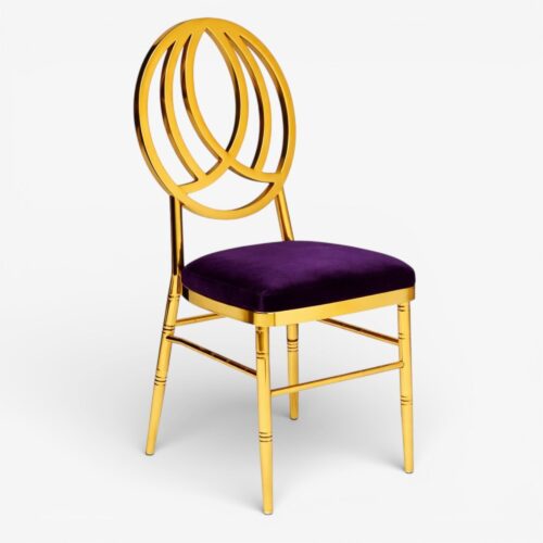 Bellinin Gold DIning Chair Purple
