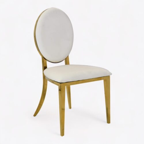 Imperial Gold Dining Chair White