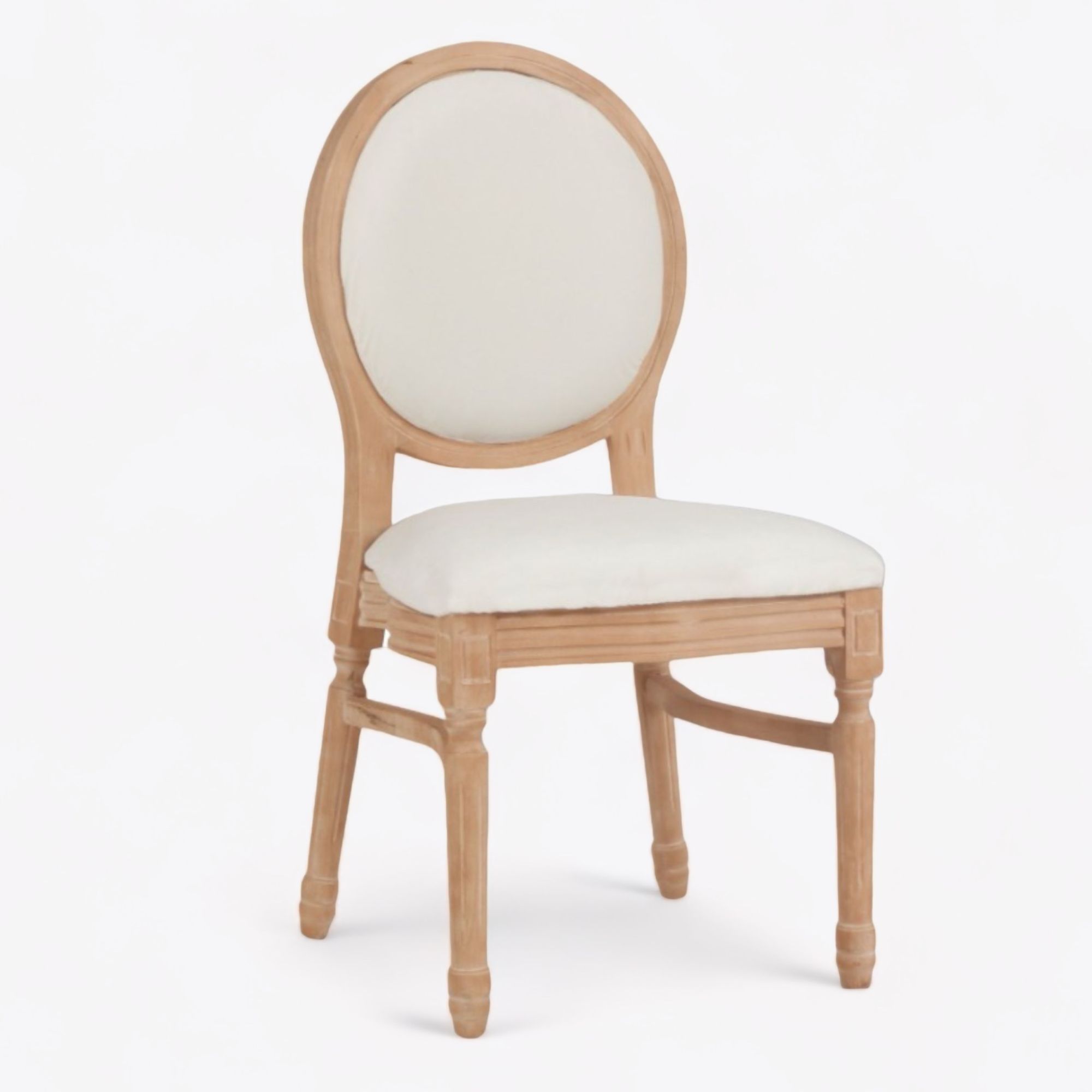 Louis Dining Chair White Velvet