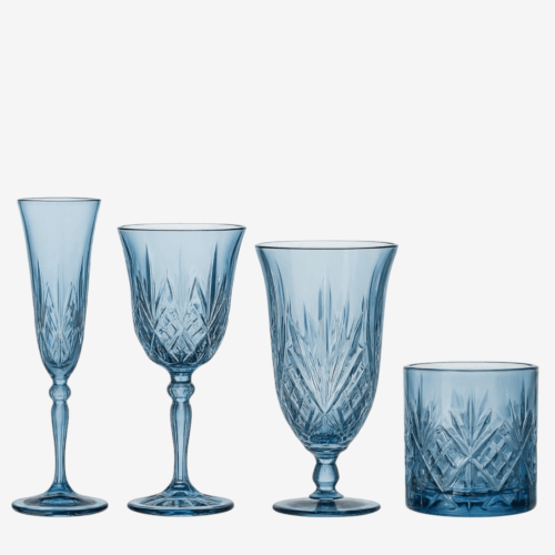 Murano Blue Glassware Collection