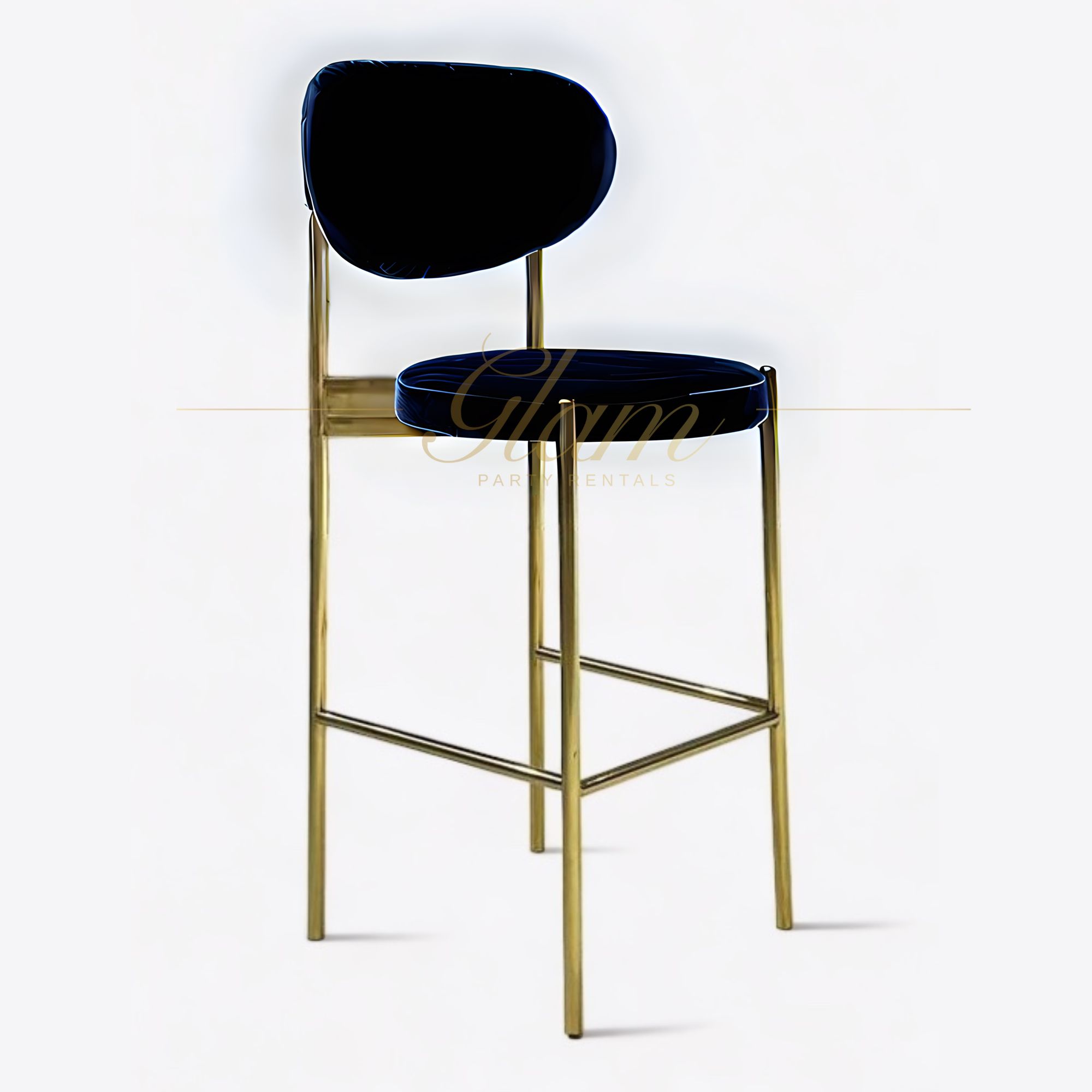 Etna Gold Barstool Black