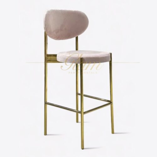 Etna Gold Barstool Blush