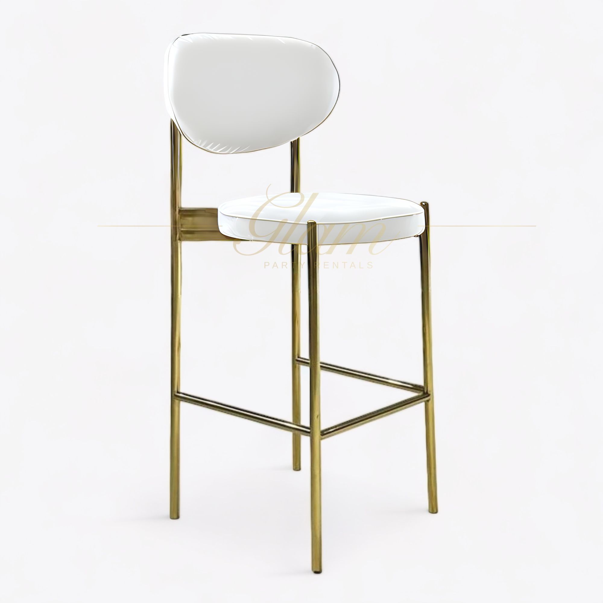 Etna Gold Barstool White