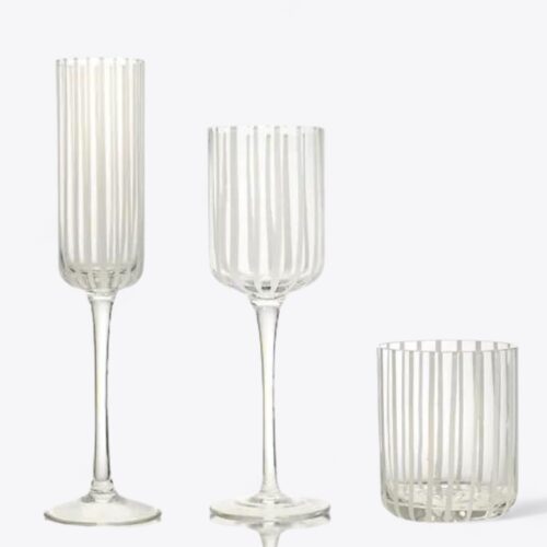 Barcelona White Glassware Collection