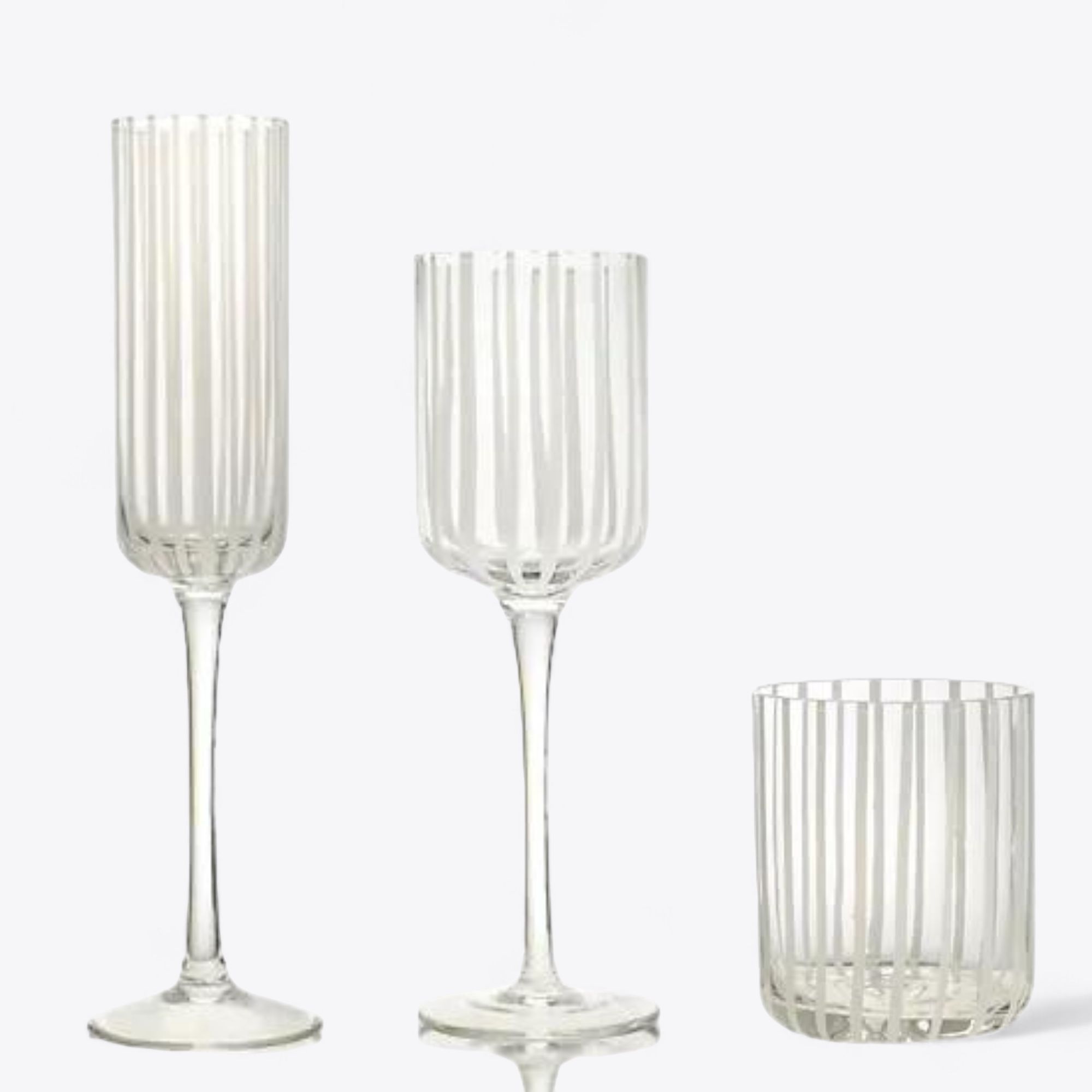 Barcelona White Glassware Collection