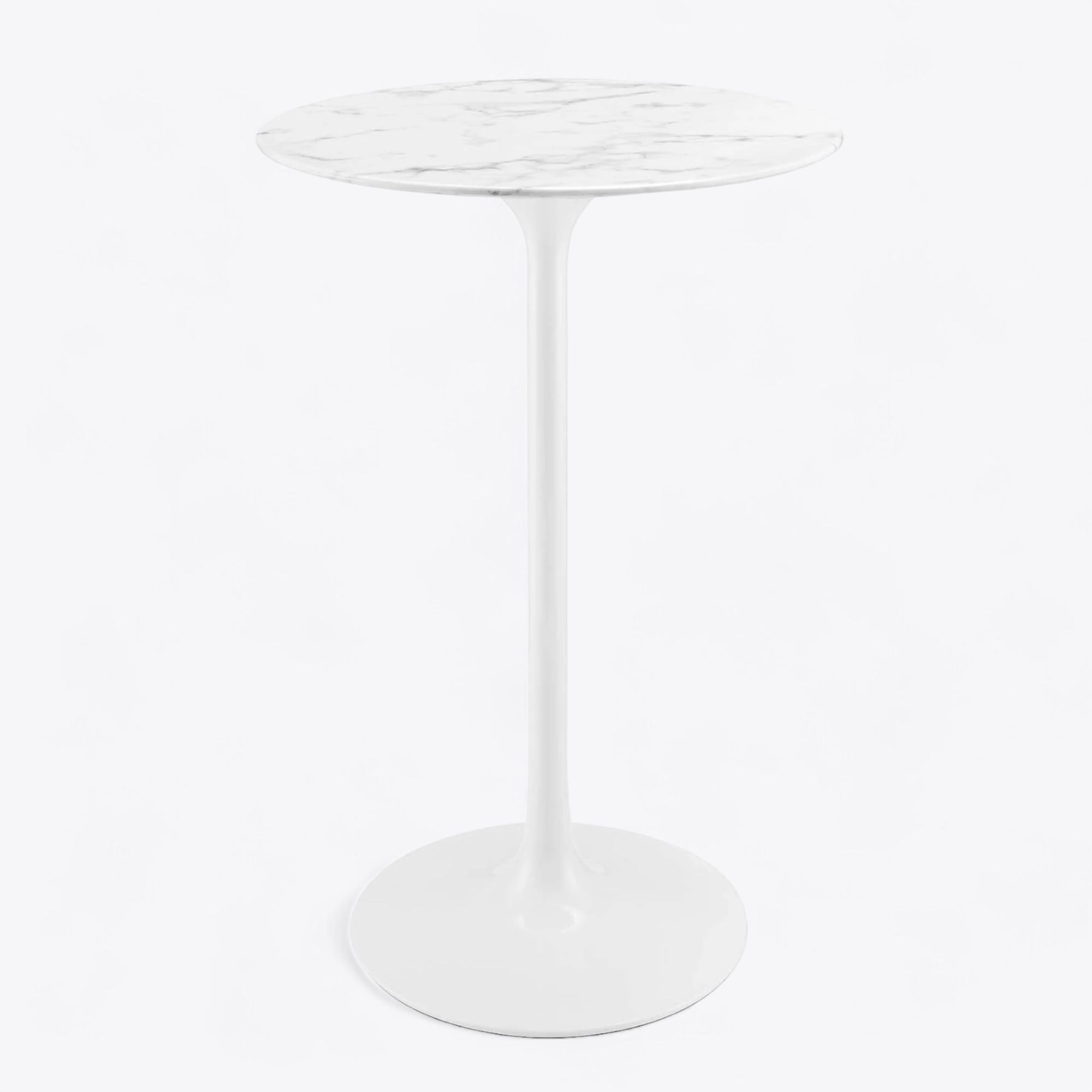 Camila White White marble Highboy Table