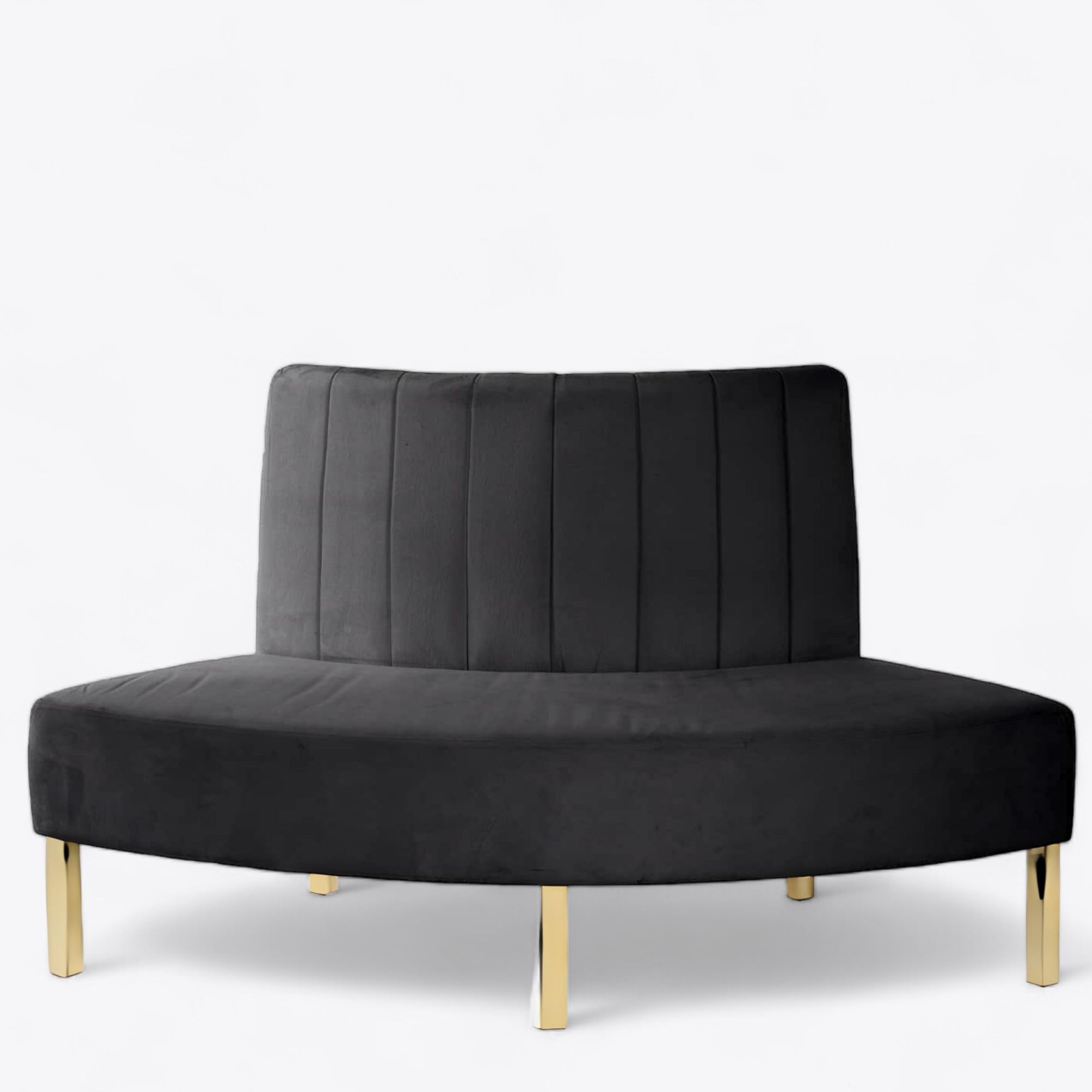 Milan Black OutCurve Sofa