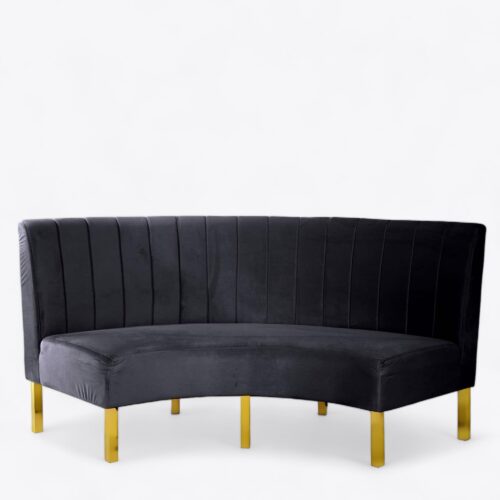 Milan Curve Black Sofa