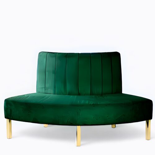 Milan Outcurve Green Sofa