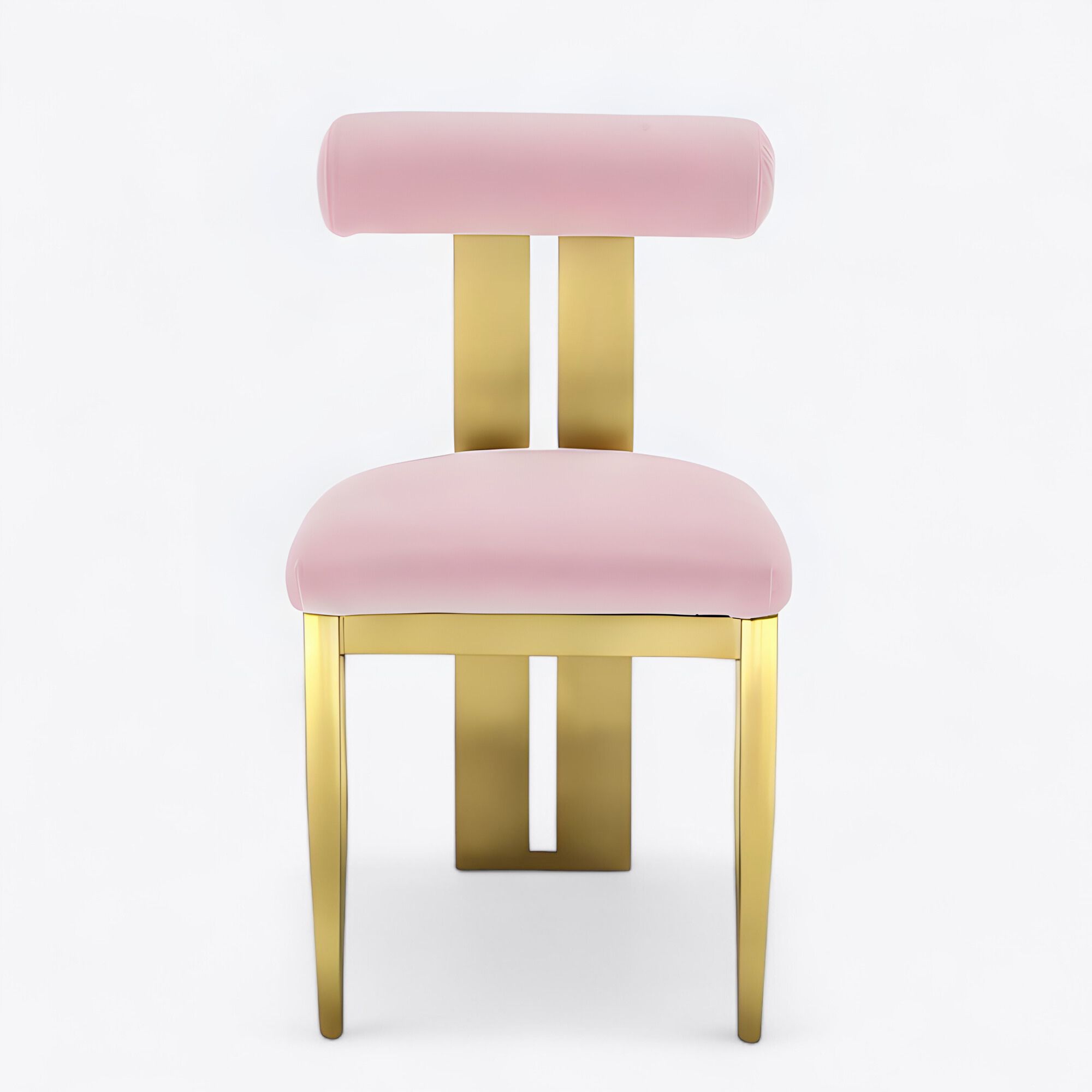 Nova Gold Dining Chair - Pink