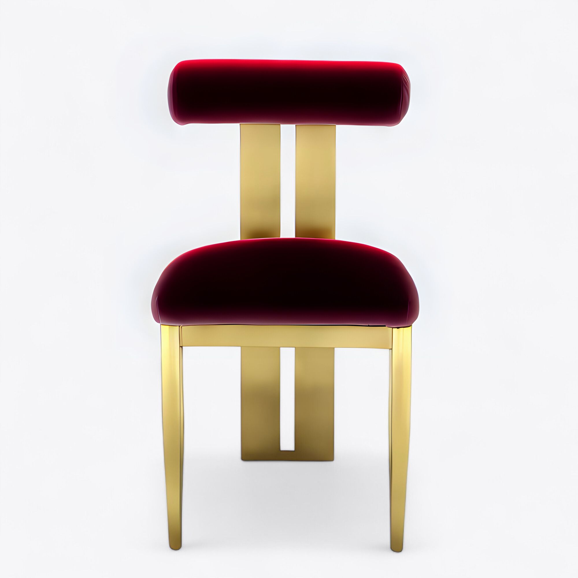 Nova Gold Dining Chair Red Wine