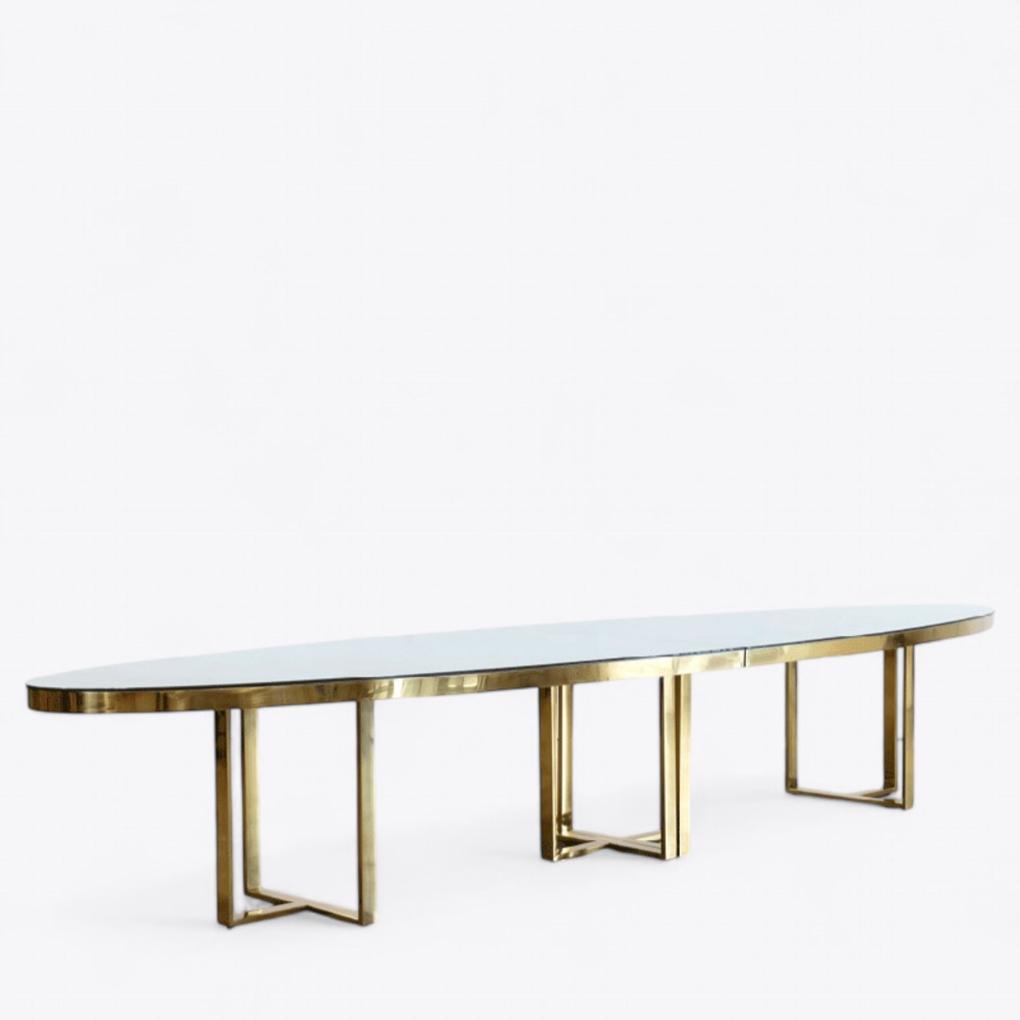 Regan Gold Oval Dining Table