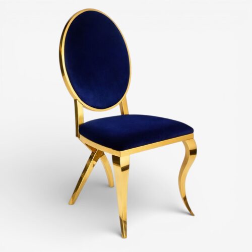 Annabelle Gold DIning Chair Blue