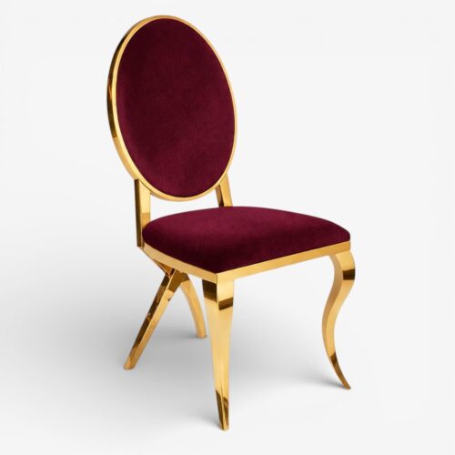Annabelle Gold Dining Chair Red Wine