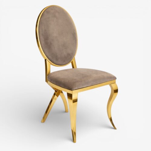 Annabelle Gold Dining Chair Taupe 1